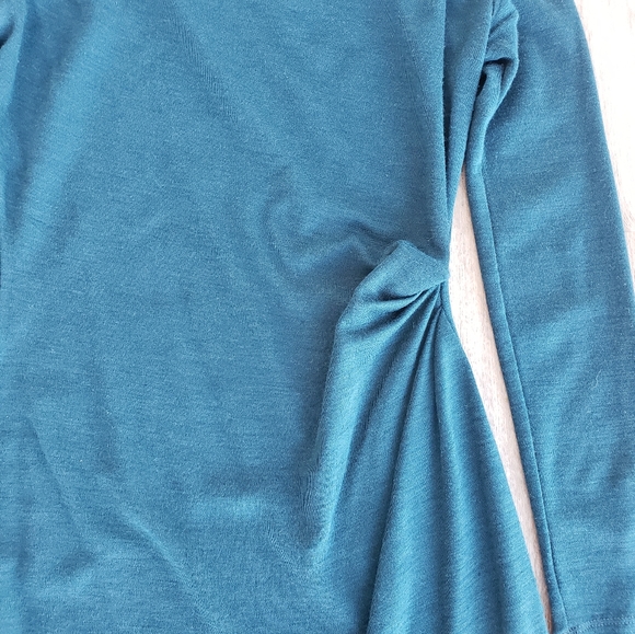 Banana Republic Long Sleeve Cowl Neck Wool Dress Sz S Petite - Picture 2 of 6